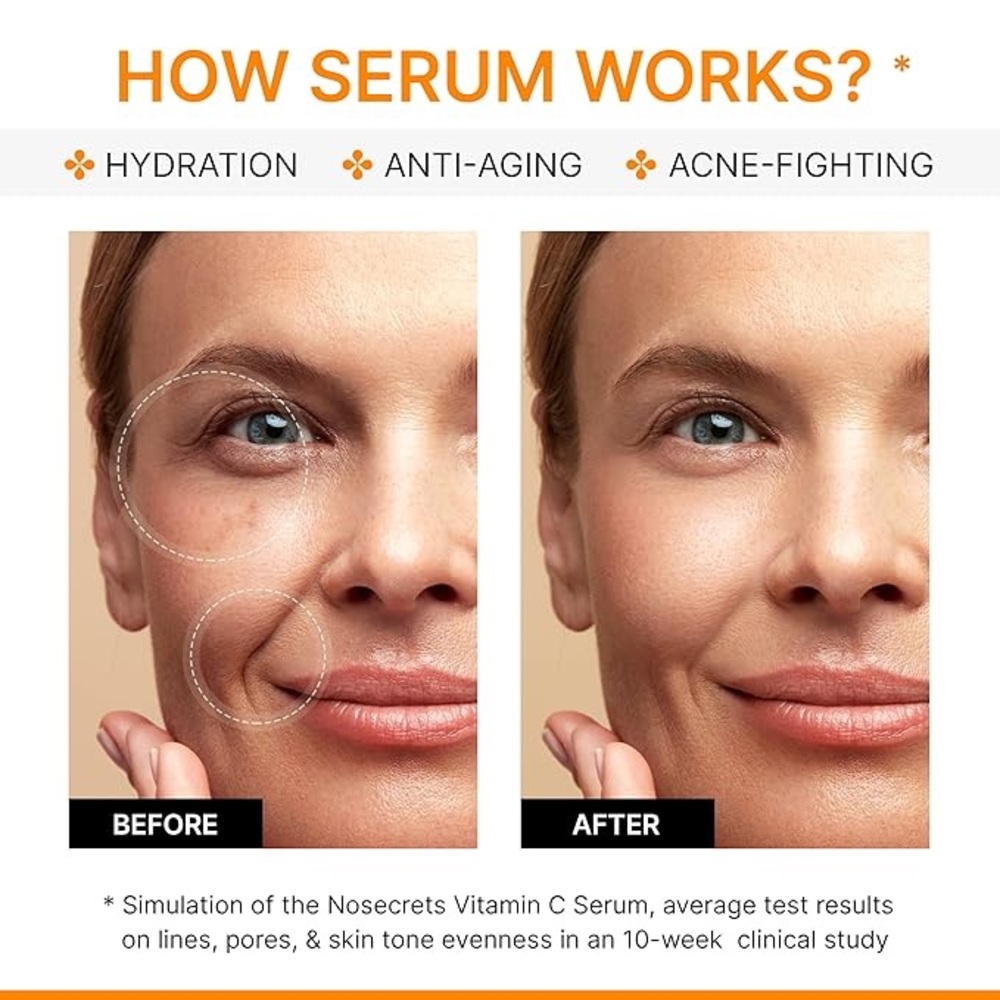 New Advanced Vitamin C Serum for Face with Hyaluronic Acid 1oz - Picture 5 of 6